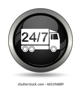 24 7 Delivery Truck Icon Black Stock Illustration 560226694