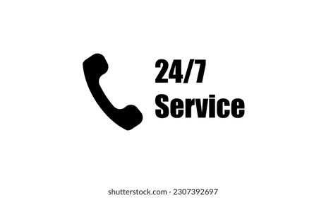 24 7 icon. Sign for order execution or delivery service - Powered by Shutterstock