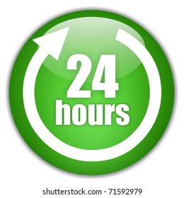 24 Hours Service Green Logo