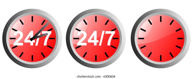 247 Clock Stock Illustration 6300604 | Shutterstock
