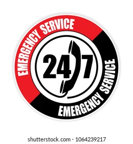 247 Emergency Service Sticker.