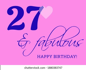 Happy 27th Birthday の画像 写真素材 ベクター画像 Shutterstock