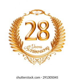 28 Years Anniversary Golden Label Stock Illustration 291305045 ...