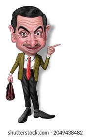 29 September 2021. Mr. Bean - full body caricature.