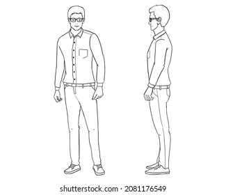 2d Animation Character Design Sketches Character Stock Illustration ...