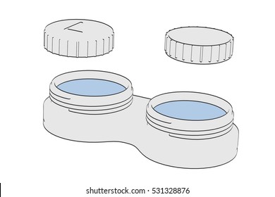 2d Cartoon Illustration Contact Lens Stock Illustration 531328876 ...