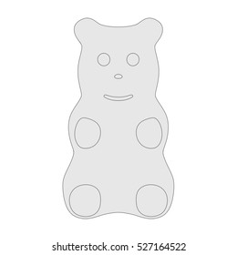 2d Cartoon Illustration Gummy Bear Stock Illustration 527164522