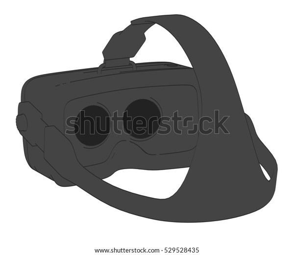 2d Cartoon Illustration Vr Headset のイラスト素材