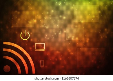 2d iilustration of Technology background