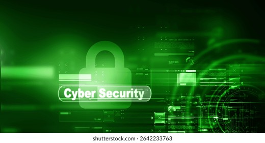 2d illustration abstract Cyber security
