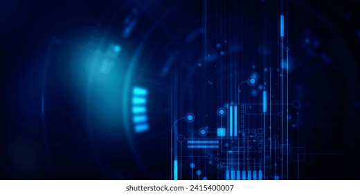 2d illustration Abstract futuristic electronic circuit technology background
 - Powered by Shutterstock