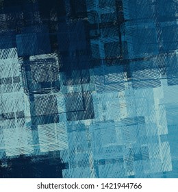 2d illustration. Abstract geometric pattern. Modern art drawing. Digital texture.