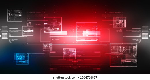 2D illustration abstract technology background