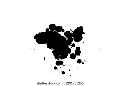 2 d illustration colorful ink splashes paint stock illustration