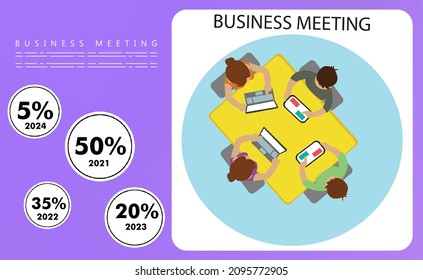 2d Illustration Business Meeting Concept
