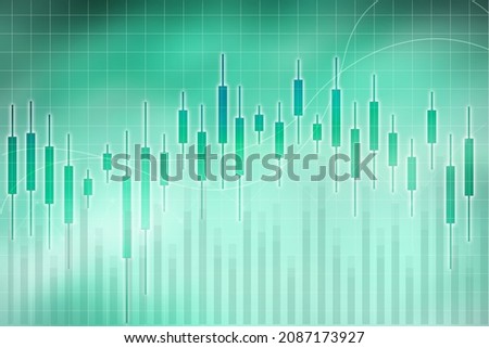 2d illustration candlestick chart pattern business concept
