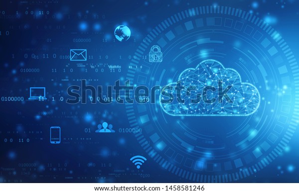 2d\
illustration of  Cloud computing, Cloud Computing Concept, Cloud\
computing technology internet concept\
background
