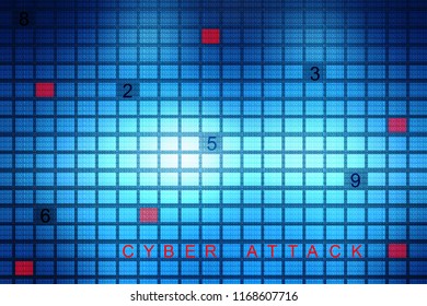 2d illustration cyber attack