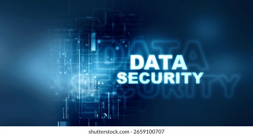 2d illustration data security concept
