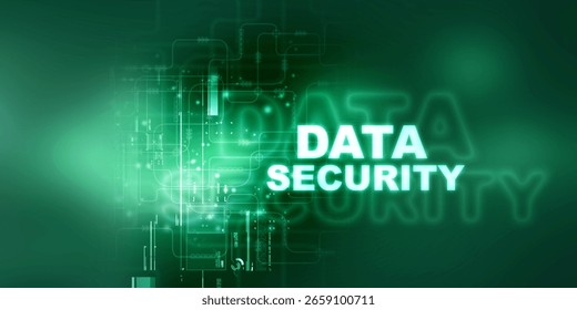 2d illustration data security concept