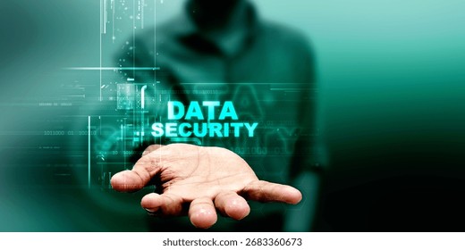 2d illustration data security concept