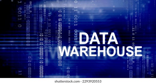 2d illustration Data warehouse concept
