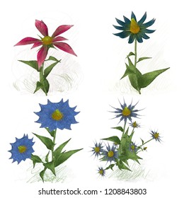 Edelweiss Flowers Vector Stock Vector (Royalty Free) 8744881 | Shutterstock