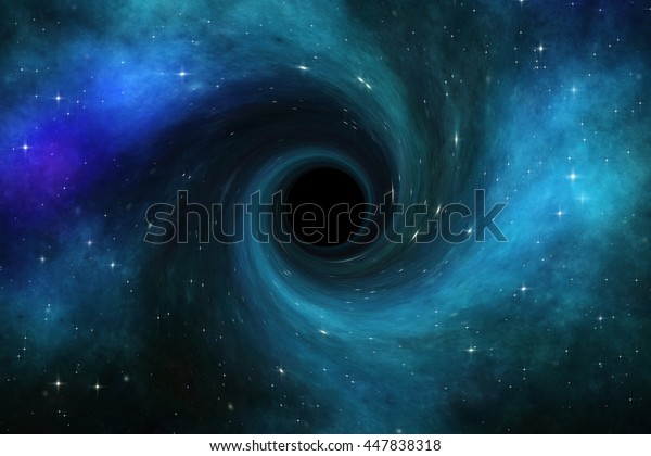 深い空間のブラックホールの2dイラスト のイラスト素材