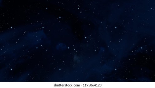 2d illustration. Deep space stellar background. Black universe. Cold nebula. - Shutterstock ID 1195864123