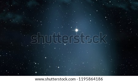2d illustration. Deep space stellar background. Black universe. Cold nebula.