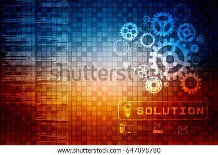 2d illustration Digital Abstract technology background