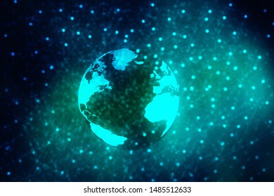 2d illustration Global network concept
