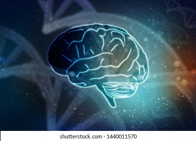 2d Illustration Human Health Brain 
