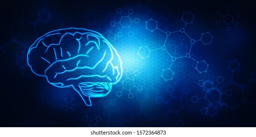 2d Illustration Human Health Brain 
