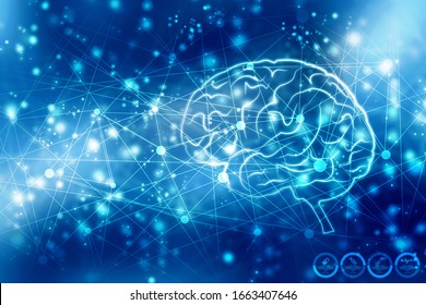 2d Illustration Human Health Brain 
