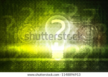 2d illustration question mark