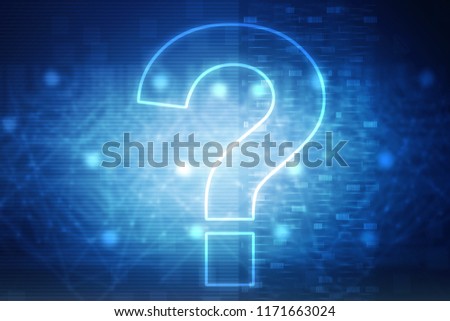 
2d illustration question mark
