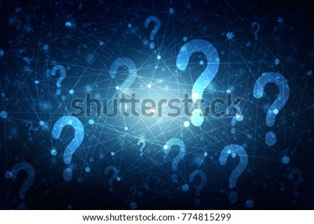 2d illustration question mark
