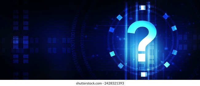 2d illustration question mark background