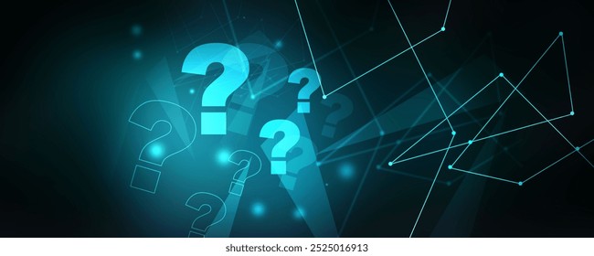 2d illustration question mark background