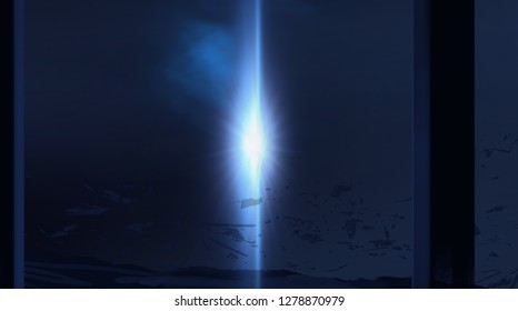 2d illustration. Realistic star pattern background. Empty interstellar space. Bright stars flash, planets, moons. Various science fiction creative backdrops. Space art illustration. Imaginary cosmic b