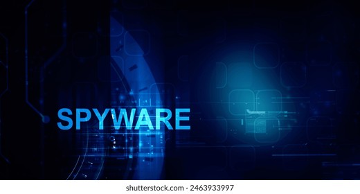 2d illustration Spyware computer virus