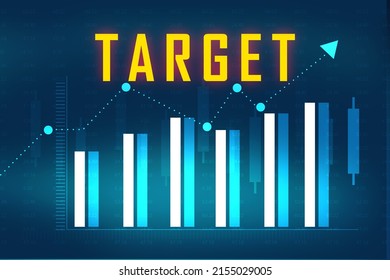 2d illustration target with graph