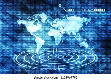 2d illustration technology background