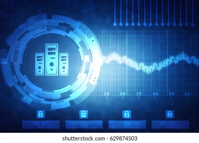 2d illustration technology background