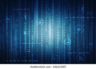 2d illustration technology background