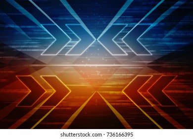 2d illustration technology background