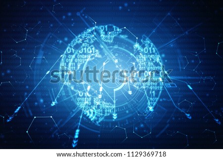 2d illustration technology background