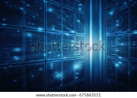 2d illustration technology background