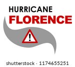 A 2-D  illustration with text related to Hurricane Florence that struck the United States in September 2018.